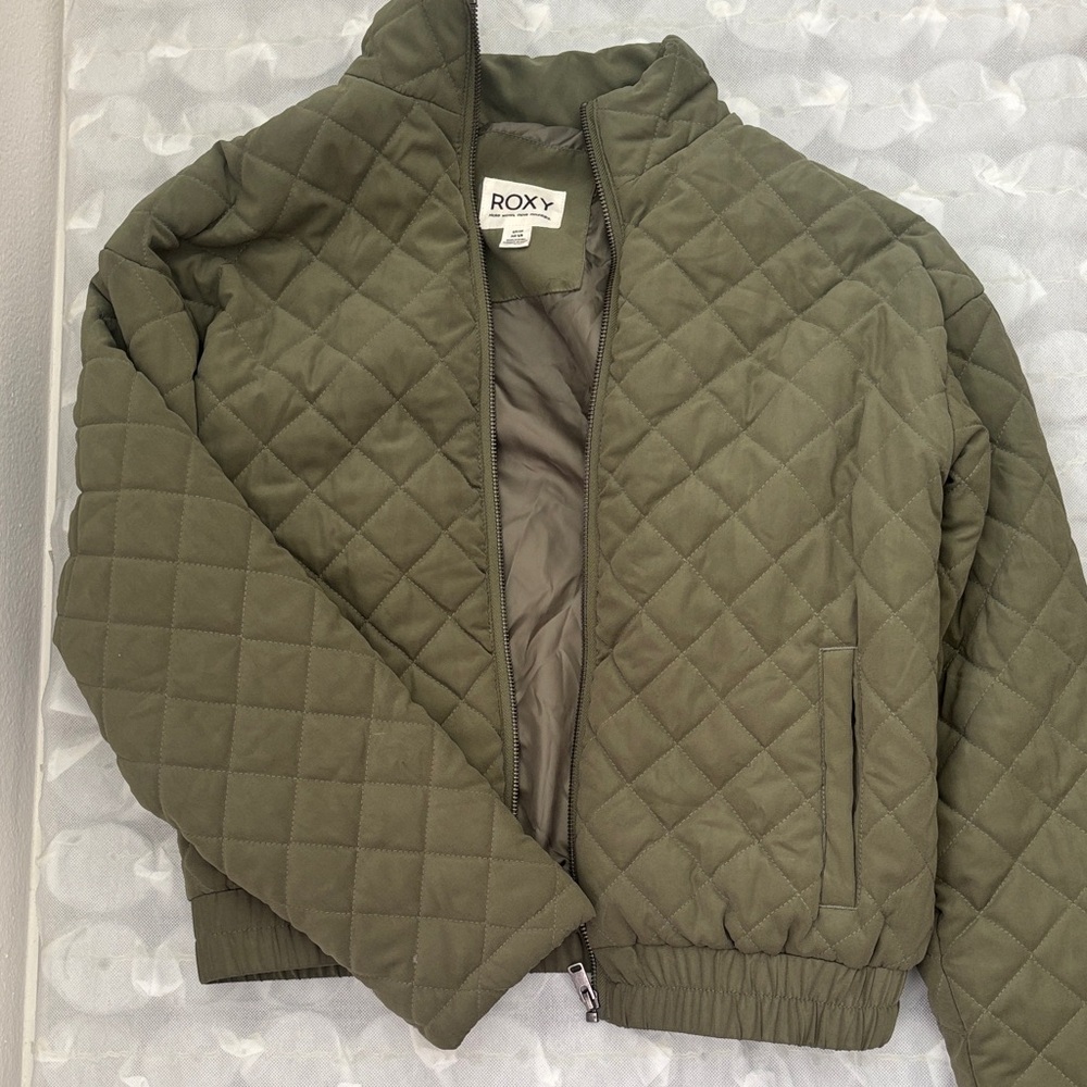 Roxy Olive Quilted Jacket